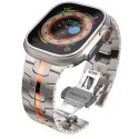 TECH-PROTECT STAINLESS LINE APPLE WATCH 8 / 9 / 10 / 11 / SE / ULTRA (44 / 45 / 46 / 49 MM) TITANIUM/ORANGE Tech-Protect