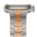 TECH-PROTECT STAINLESS LINE APPLE WATCH 8 / 9 / 10 / 11 / SE / ULTRA (44 / 45 / 46 / 49 MM) TITANIUM/ORANGE Tech-Protect