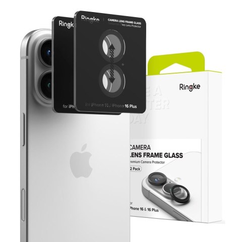 OSŁONA APARATU RINGKE CAMERA FRAME PROTECTOR 2-PACK IPHONE 16 / 16 PLUS BLACK Ringke