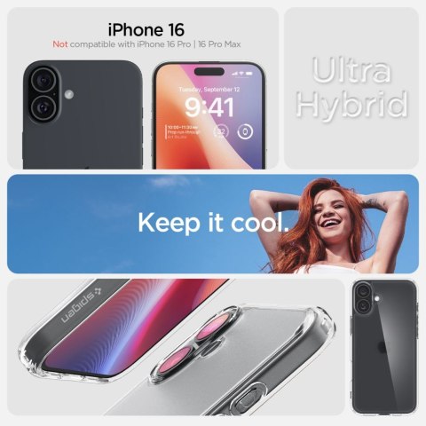 SPIGEN ULTRA HYBRID IPHONE 16 FROST CLEAR Spigen