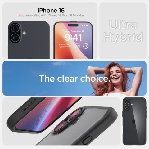 SPIGEN ULTRA HYBRID IPHONE 16 MATTE BLACK Spigen