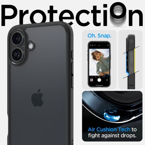 SPIGEN ULTRA HYBRID IPHONE 16 MATTE BLACK Spigen