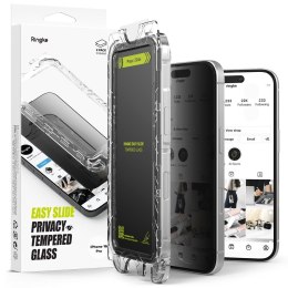 SZKŁO PRYWATYZUJĄCE RINGKE EASY SLIDE 2-PACK IPHONE 16 PRO PRIVACY Ringke