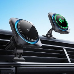 ESR HALOLOCK CRYOBOOST MAGNETIC MAGSAFE DASHBOARD & VENT CAR MOUNT WIRELESS CHARGER QI2 15W FROSTED ONYX ESR