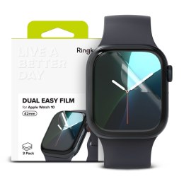 FOLIA OCHRONNA RINGKE DUAL EASY 3-PACK APPLE WATCH 10 / 11 (42 MM) CLEAR Ringke