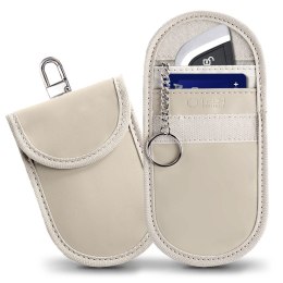 KLATKA FARADAYA TECH-PROTECT KLR100 POUCH KEYLESS RFID SIGNAL BLOCKER CASE CAFFE LATTE Tech-Protect