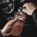 KLATKA FARADAYA TECH-PROTECT KLR100 POUCH KEYLESS RFID SIGNAL BLOCKER CASE ESPRESSO Tech-Protect