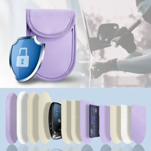 KLATKA FARADAYA TECH-PROTECT KLR100 POUCH KEYLESS RFID SIGNAL BLOCKER CASE LAVENDER Tech-Protect