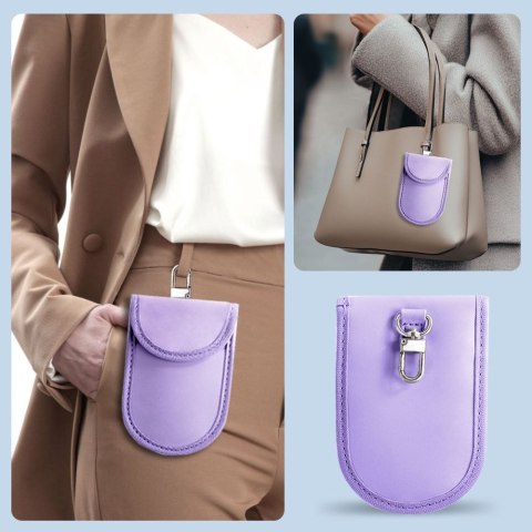 KLATKA FARADAYA TECH-PROTECT KLR100 POUCH KEYLESS RFID SIGNAL BLOCKER CASE LAVENDER Tech-Protect