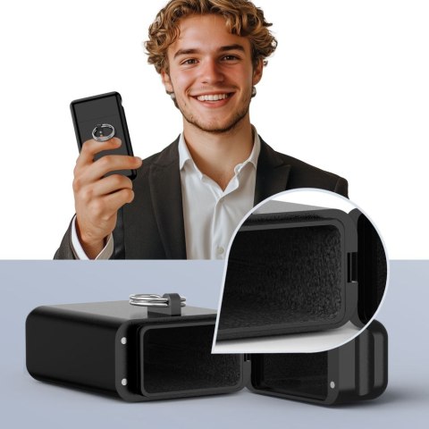 KLATKA FARADAYA TECH-PROTECT KLR200 METAL KEYLESS RFID SIGNAL BLOCKER CASE BLACK Tech-Protect