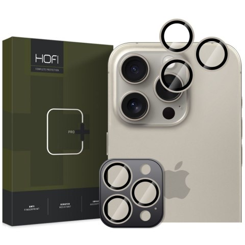 OSŁONA APARATU HOFI CAMRING PRO+ IPHONE 15 PRO / 15 PRO MAX / 16 PRO / 16 PRO MAX / 17 PRO / 17 PRO MAX NATURAL TITANIUM Hofi