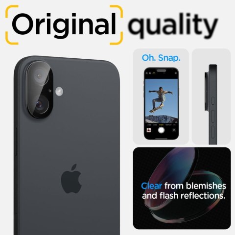 OSŁONA APARATU SPIGEN OPTIK GLAS.TR CAMERA PROTECTOR 2-PACK IPHONE 16 / 16 PLUS BLACK Spigen