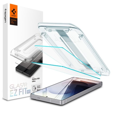 SZKŁO HARTOWANE SPIGEN GLAS.TR "EZ FIT" HD 2-PACK GALAXY S25 ULTRA CLEAR Spigen