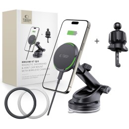 TECH-PROTECT MM15W-V7 QI2 MAGNETIC MAGSAFE DASHBOARD & VENT CAR MOUNT WIRELESS CHARGER 15W BLACK Tech-Protect