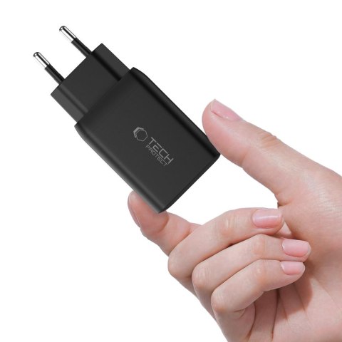 TECH-PROTECT NC45W-GAN 2-PORT NETWORK CHARGER PD 45W BLACK Tech-Protect