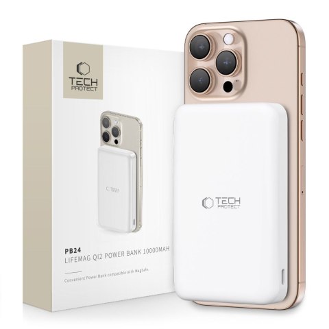 TECH-PROTECT PB24 LIFEMAG QI2 MAGSAFE POWER BANK 10000MAH WHITE Tech-Protect