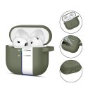 TECH-PROTECT SILICONE HOOK APPLE AIRPODS 4 OLIVE GREEN Tech-Protect