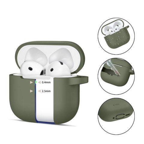 TECH-PROTECT SILICONE HOOK APPLE AIRPODS 4 OLIVE GREEN Tech-Protect