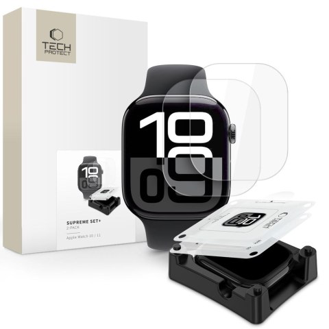 FOLIA HYDROŻELOWA TECH-PROTECT SUPREME SET+ 2-PACK APPLE WATCH 10 / 11 (46 MM) CLEAR Tech-Protect