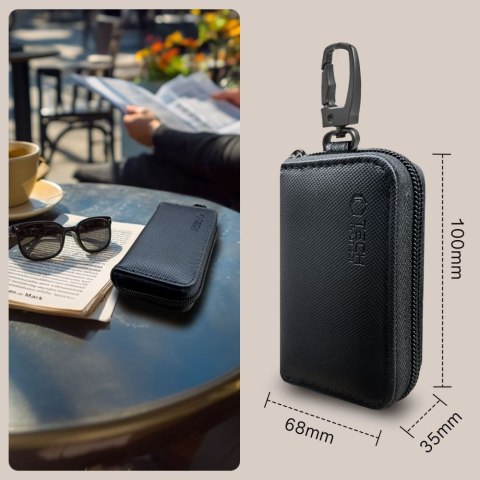 KLATKA FARADAYA TECH-PROTECT KLR300 POUCH KEYLESS RFID SIGNAL BLOCKER CASE BLACK Tech-Protect