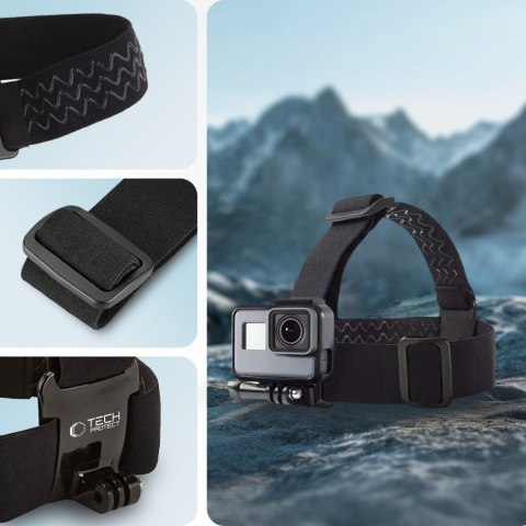 TECH-PROTECT GA100 HEAD MOUNT GOPRO / DJI BLACK Tech-Protect