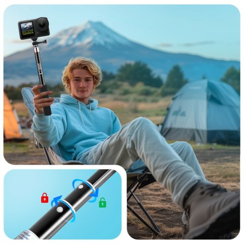 TECH-PROTECT GA100 MONOPAD & SELFIE STICK GOPRO / DJI BLACK Tech-Protect