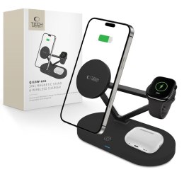 TECH-PROTECT QI15W-A41 3IN1 MAGNETIC MAGSAFE WIRELESS CHARGER BLACK Tech-Protect
