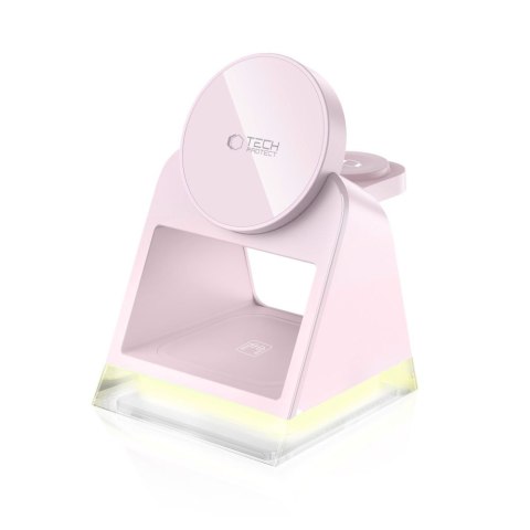 TECH-PROTECT QI15W-A43 3IN1 MAGNETIC MAGSAFE WIRELESS CHARGER BABY PINK Tech-Protect