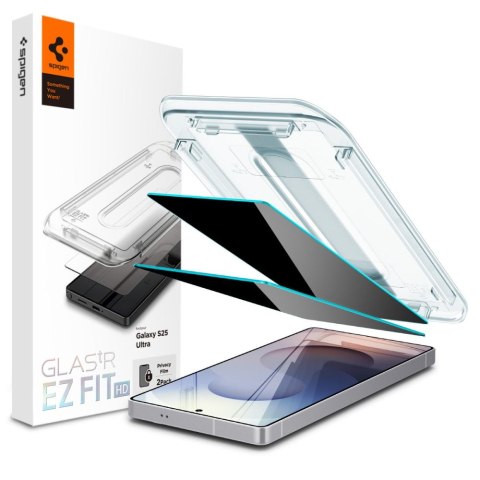 SZKŁO PRYWATYZUJĄCE SPIGEN GLAS.TR "EZ FIT" HD 2-PACK GALAXY S25 ULTRA PRIVACY Spigen