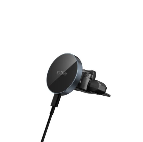 TECH-PROTECT MM15W-V5 MAGNETIC MAGSAFE CD & VENT CAR MOUNT WIRELESS CHARGER 15W BLACK/BLACK Tech-Protect