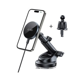 TECH-PROTECT MM15W-V5 MAGNETIC MAGSAFE DASHBOARD & VENT CAR MOUNT WIRELESS CHARGER 15W BLACK/BLACK Tech-Protect