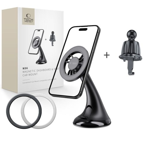 TECH-PROTECT N56 MAGNETIC MAGSAFE DASHBOARD UNRG & VENT CAR MOUNT BLACK Tech-Protect