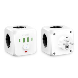 TECH-PROTECT PCL3X4 POWER SOCKET 2 USB & 2 TYPE-C & 3 SOCKET WHITE Tech-Protect