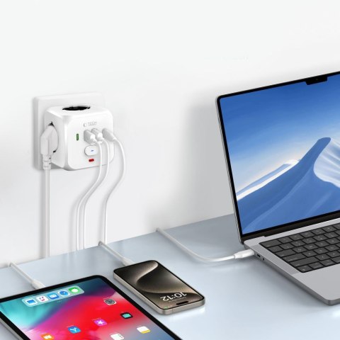 TECH-PROTECT PCL3X4 POWER SOCKET 2 USB & 2 TYPE-C & 3 SOCKET WHITE Tech-Protect
