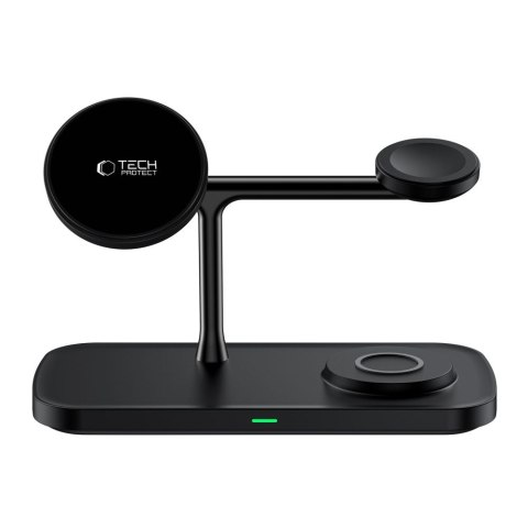 TECH-PROTECT QI15W-A45 3IN1 MAGNETIC MAGSAFE WIRELESS CHARGER BLACK Tech-Protect