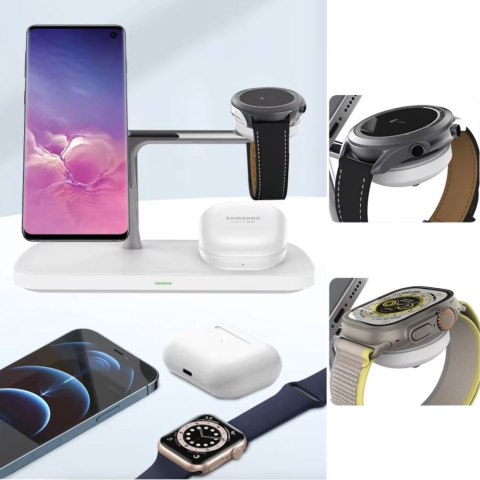 TECH-PROTECT QI15W-A45 3IN1 MAGNETIC MAGSAFE WIRELESS CHARGER WHITE Tech-Protect
