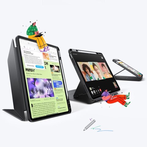 ESR FLIP HYBRID IPAD AIR 13" 1 / 2 / 3 / 2024-2026 BLACK ESR