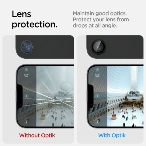 OSŁONA APARATU SPIGEN OPTIK PRO GLAS.TR "EZ FIT" CAMERA PROTECTOR 2-PACK IPHONE 16E / 17E BLACK Spigen