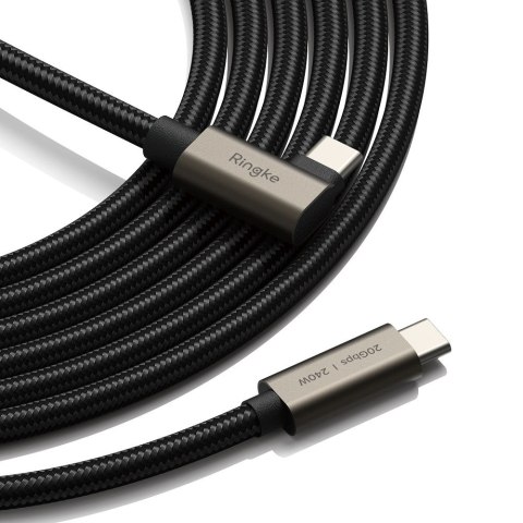 RINGKE USB 3.2 GEN 2X2 TYPE-C 90 DEGREE CABLE PD 240W 200CM BLACK Ringke