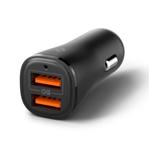 SPIGEN ESSENTIAL EV302 2-PORT CAR CHARGER 30W BLACK Spigen