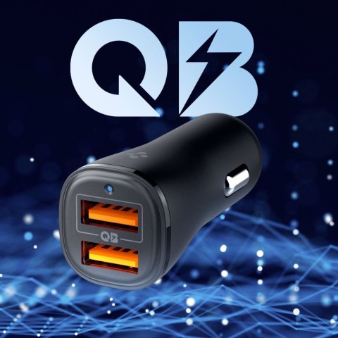 SPIGEN ESSENTIAL EV302 2-PORT CAR CHARGER 30W BLACK Spigen