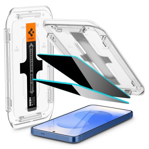 SZKŁO PRYWATYZUJĄCE SPIGEN GLAS.TR "EZ FIT" HD 2-PACK GALAXY S24 / S25 PRIVACY Spigen