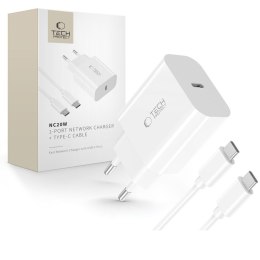 TECH-PROTECT NC20W 1-PORT NETWORK CHARGER PD 20W + TYPE-C CABLE WHITE Tech-Protect
