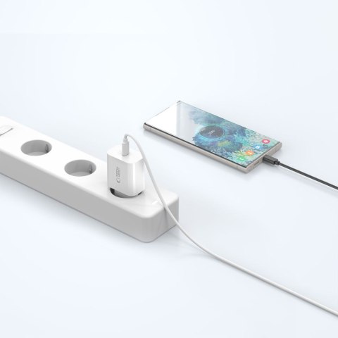 TECH-PROTECT NC20W 1-PORT NETWORK CHARGER PD 20W + TYPE-C CABLE WHITE Tech-Protect