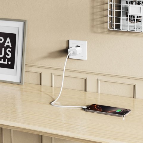 TECH-PROTECT NC20W 1-PORT NETWORK CHARGER PD 20W + TYPE-C CABLE WHITE Tech-Protect
