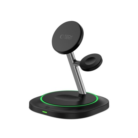 TECH-PROTECT QI15W-A46 3IN1 MAGNETIC MAGSAFE WIRELESS CHARGER BLACK Tech-Protect