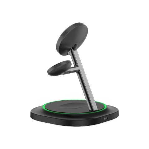 TECH-PROTECT QI15W-A46 3IN1 MAGNETIC MAGSAFE WIRELESS CHARGER BLACK Tech-Protect
