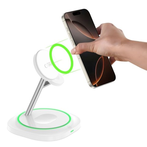TECH-PROTECT QI15W-A46 3IN1 MAGNETIC MAGSAFE WIRELESS CHARGER WHITE Tech-Protect