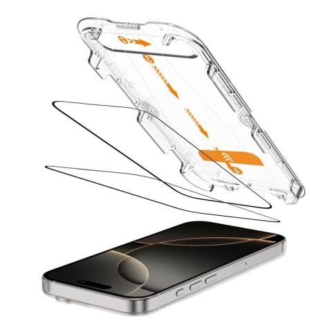 SZKŁO HARTOWANE TECH-PROTECT QUICK SET+ 2-PACK IPHONE 16 PRO BLACK Tech-Protect