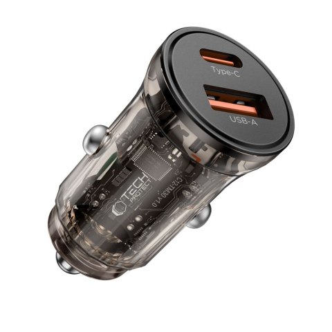 TECH-PROTECT CC01 2-PORT CAR CHARGER PD 30W / QC3.0 BLACK Tech-Protect